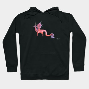 Dragon Reptile Llama Unicorn Red Monster Beast Yin Yang Blue Red Animals Beasts Monsters Dragons Hoodie